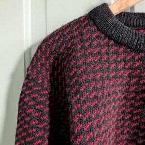 Vintage LL Bean Birdseye Norwegian Wool Sweater - Large L